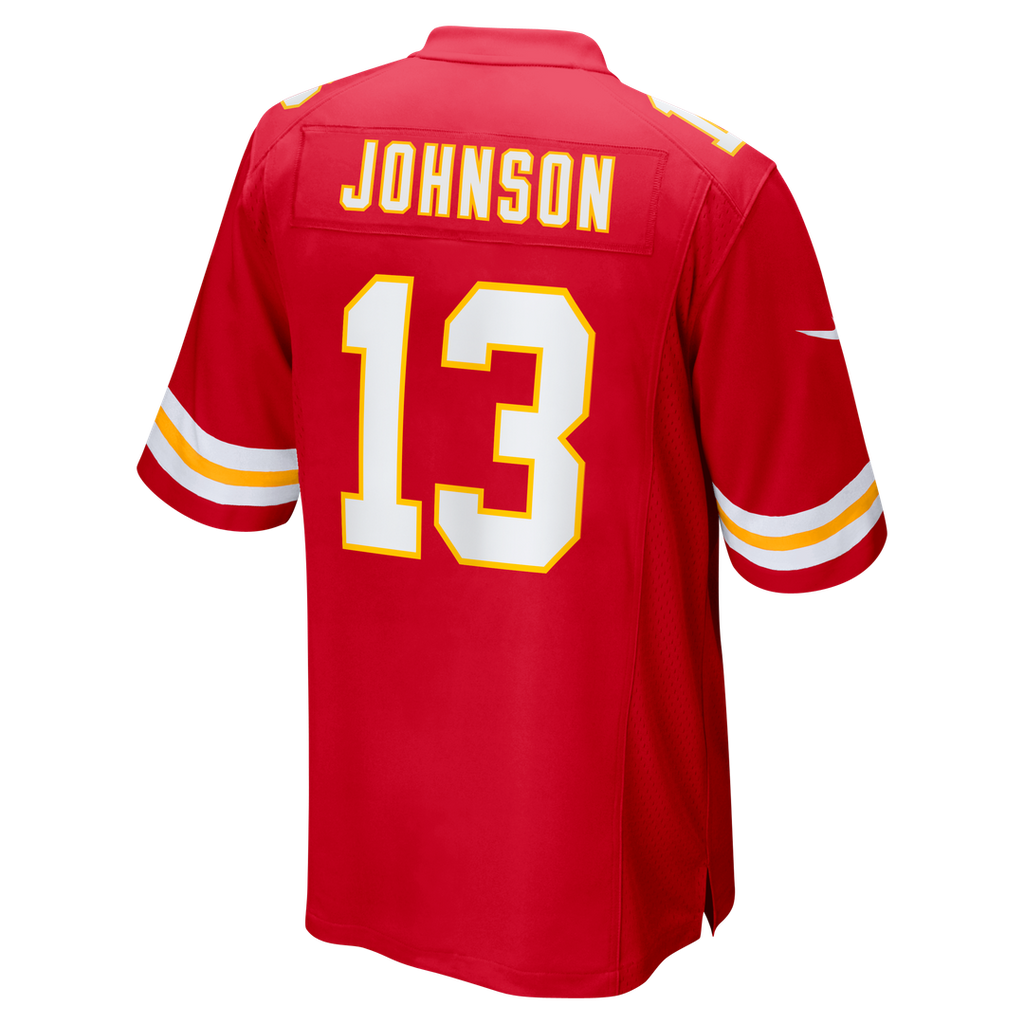 Kansas City Chiefs Nazeeh Johnson Nike Red Game Player Jersey