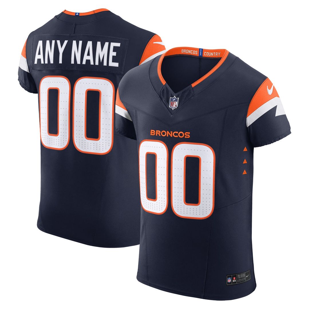 Denver Broncos Nike Orange Team Vapor F.U.S.E. Elite Custom Jersey