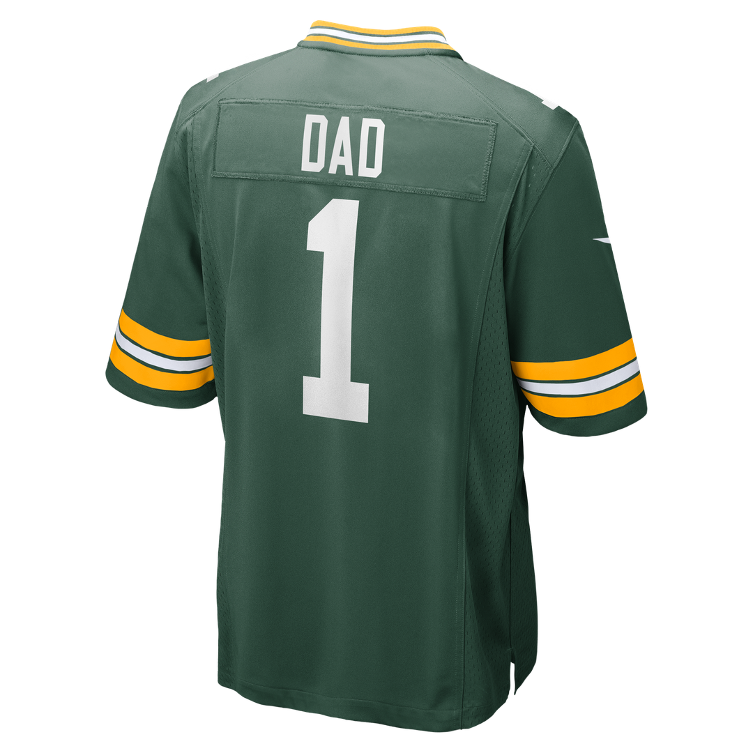 Green Bay Packers Number 1 Dad Nike Green Game Jersey