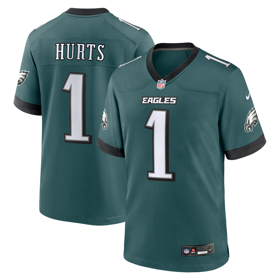 Philadelphia Eagles Jalen Hurts Nike Midnight Green Team Game Jersey