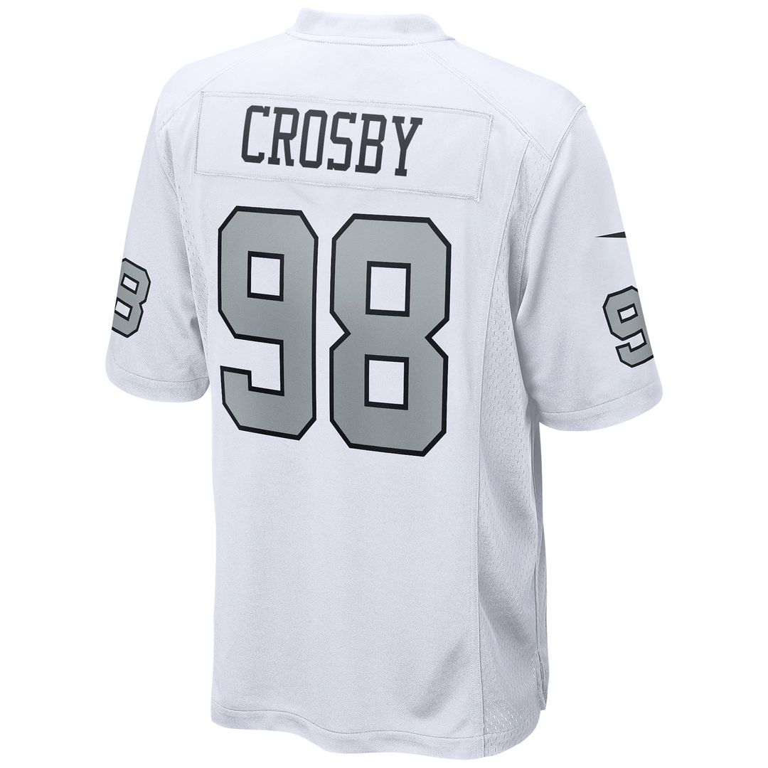 Las Vegas Raiders Maxx Crosby Nike White Alternate Game Jersey