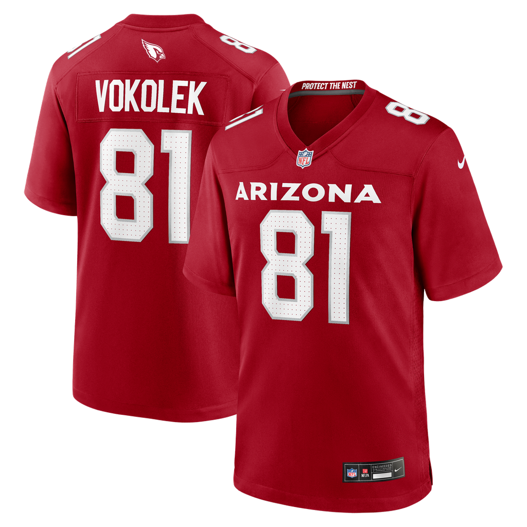 Arizona Cardinals Travis Vokolek Nike Cardinal Team Game Jersey