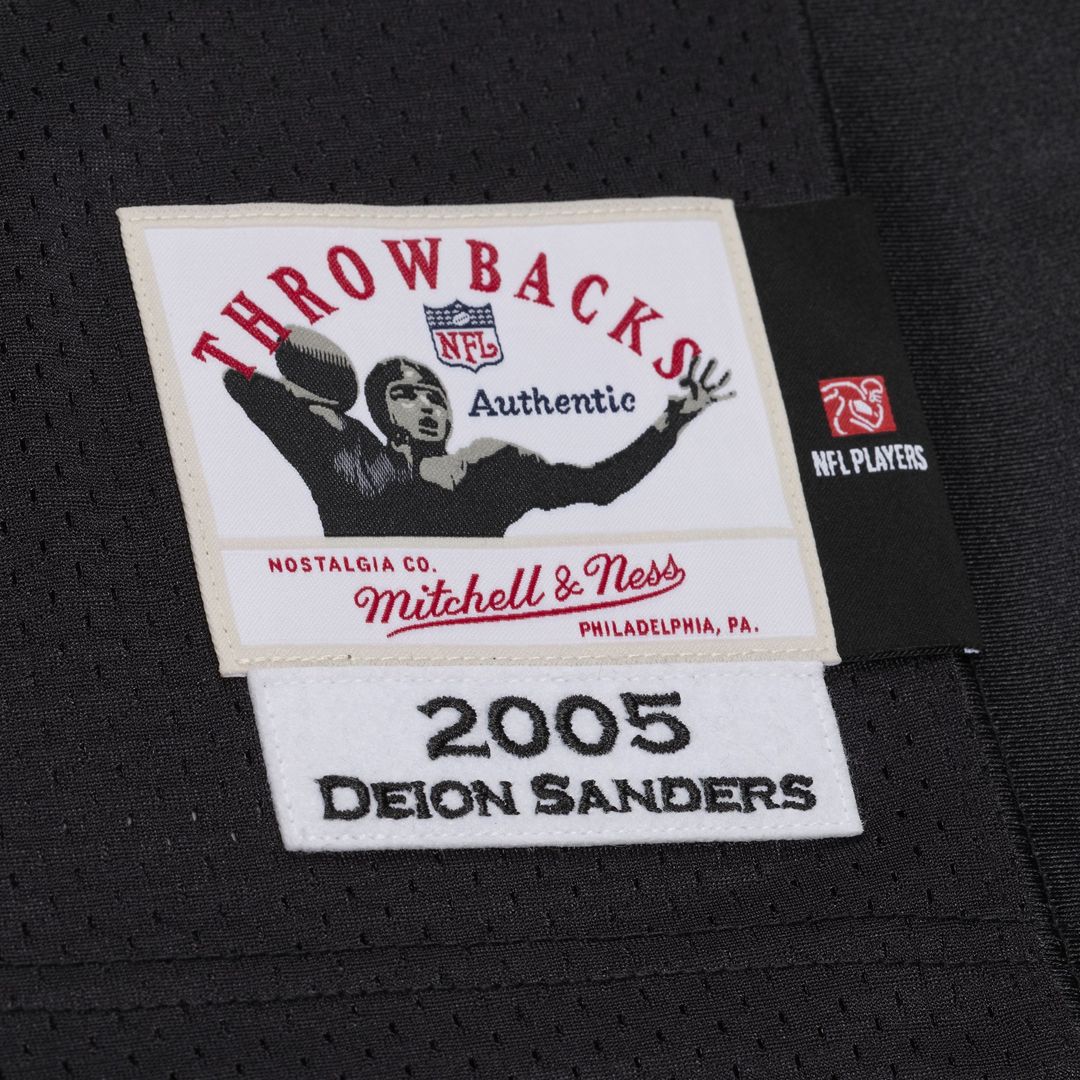 Baltimore Ravens Deion Sanders Mitchell & Ness Black 2005 Authentic Throwback Jersey
