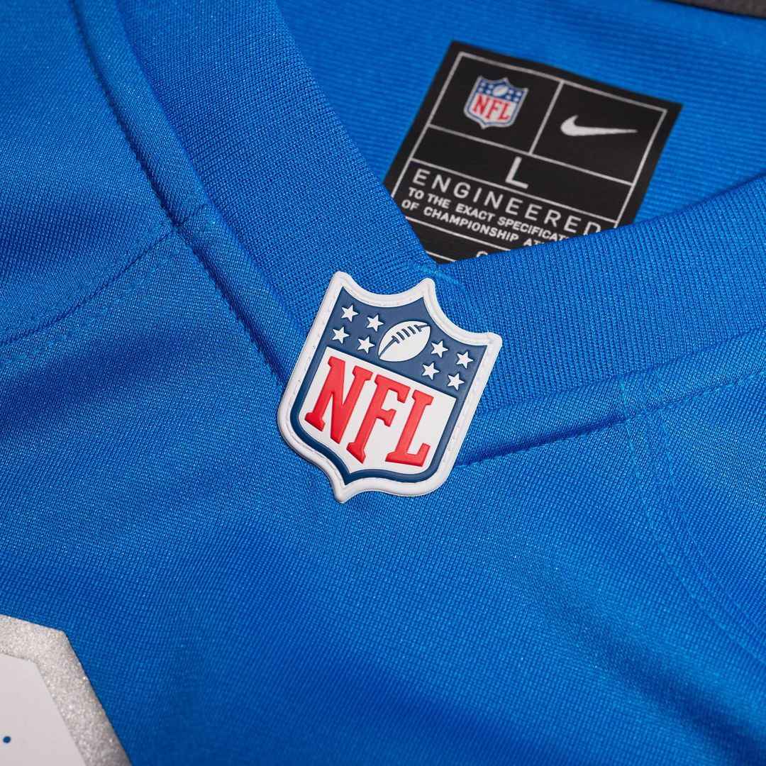 Detroit Lions Derrick Barnes Nike Blue Team Game Jersey