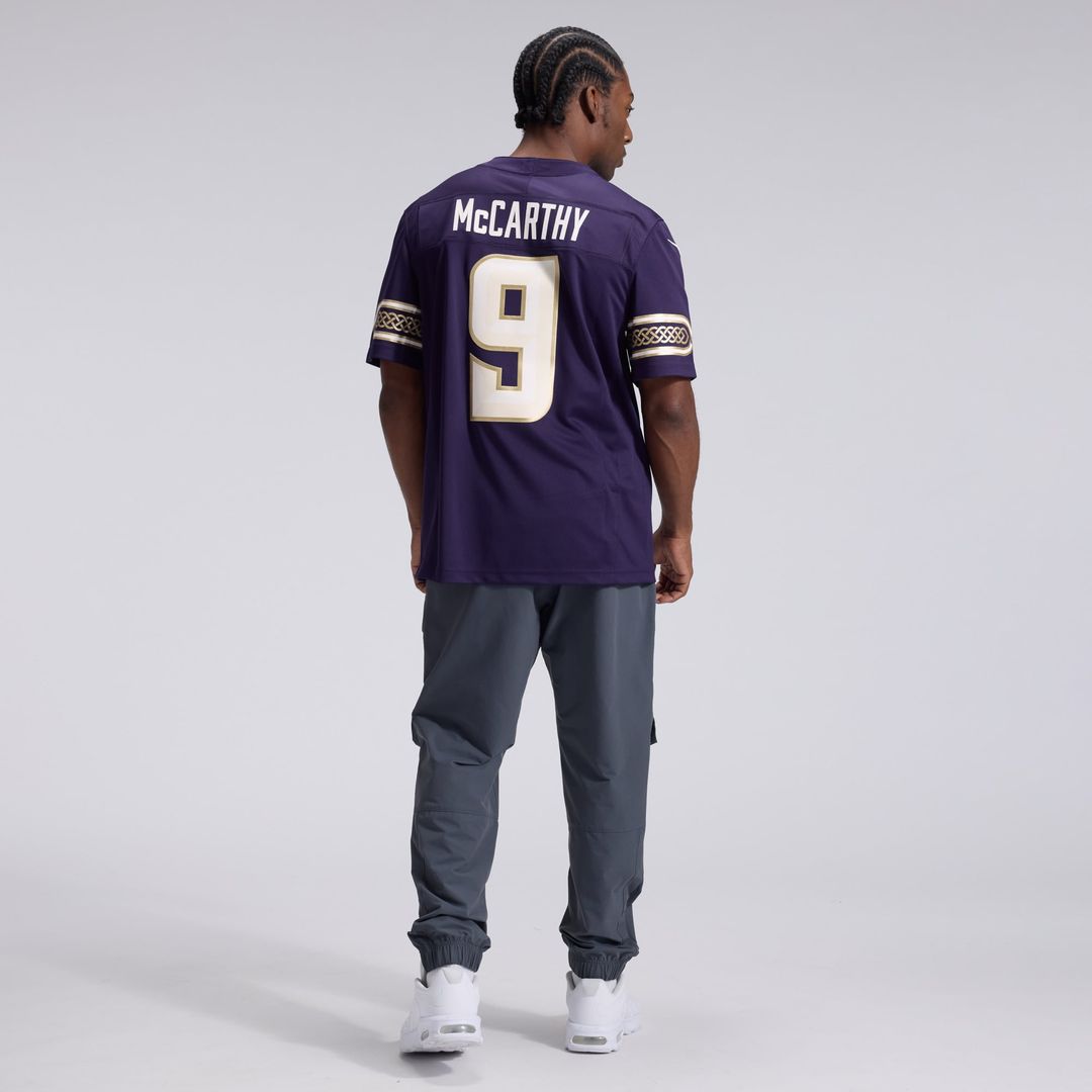 Minnesota Vikings J.J. McCarthy Nike Purple 2026 Rivalries Collection Stitched Limited Jersey