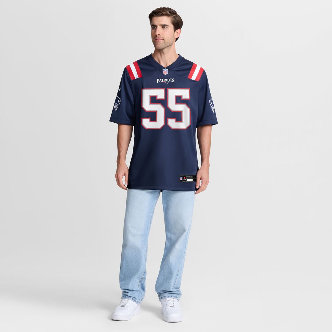 New England Patriots Jared Wilson Nike Navy Team Game Jersey