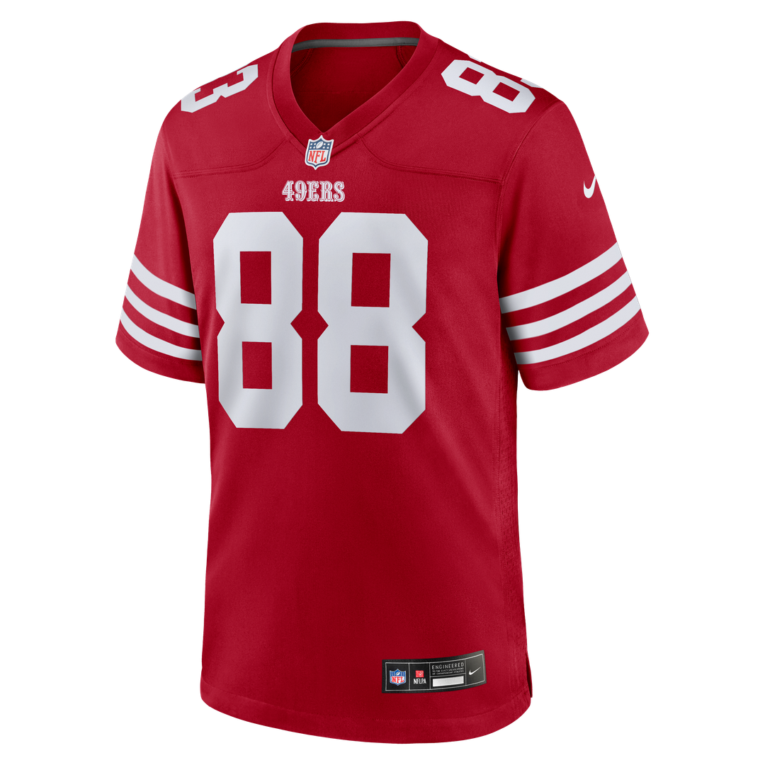San Francisco 49ers Jake Tonges Nike Scarlet Team Game Jersey