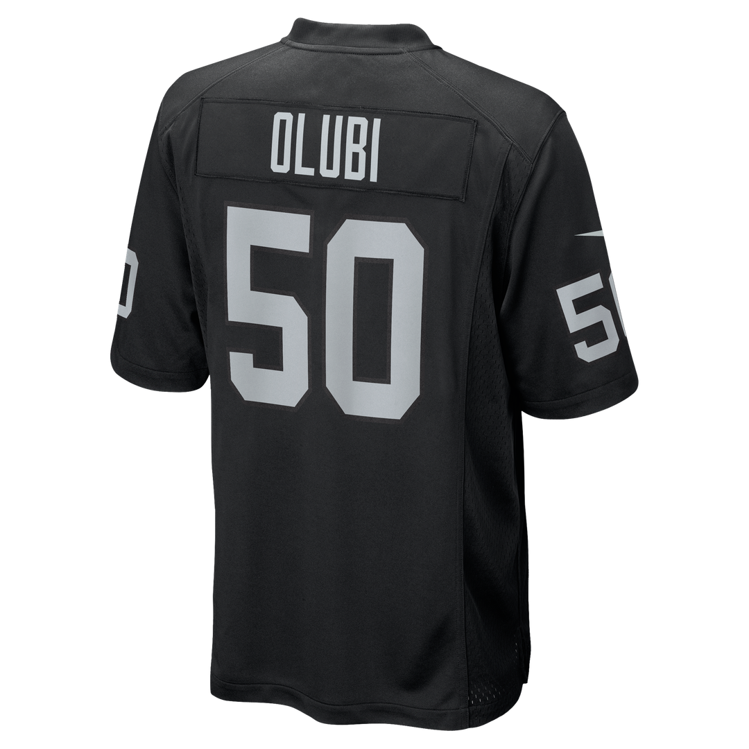 Las Vegas Raiders Segun Olubi Nike Black Team Game Jersey