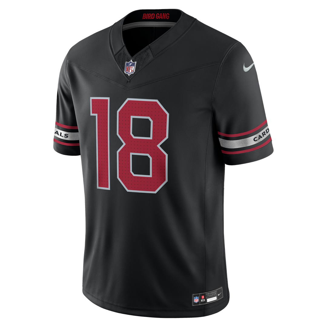 Arizona Cardinals Marvin Harrison Jr. Nike Black Alternate Vapor F.U.S.E. Stitched Limited Jersey