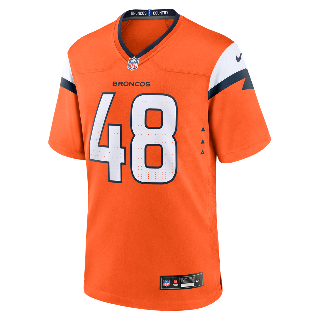 Denver Broncos Mitchell Fraboni Nike Orange Team Game Jersey