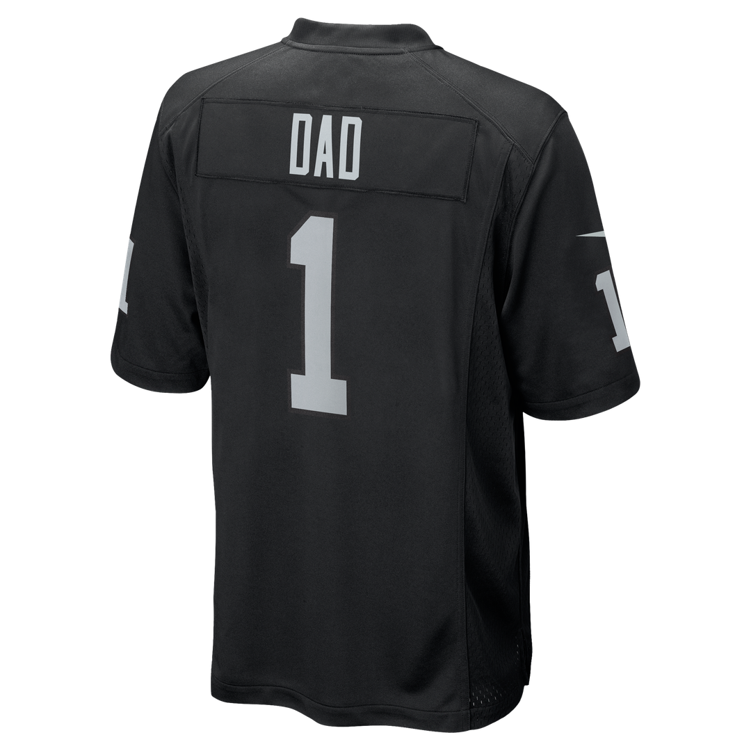 Las Vegas Raiders Number 1 Dad Nike Black Game Jersey