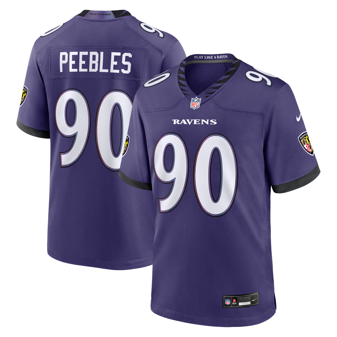 Baltimore Ravens Aeneas Peebles Nike Purple Team Game Jersey