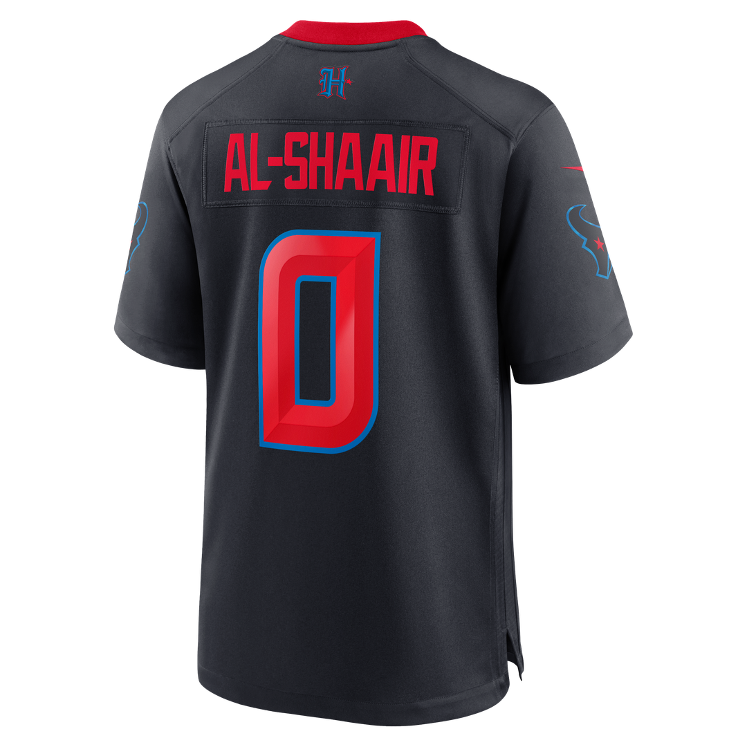 Houston Texans Azeez Al-Shaair Nike Navy Alternate Game Jersey