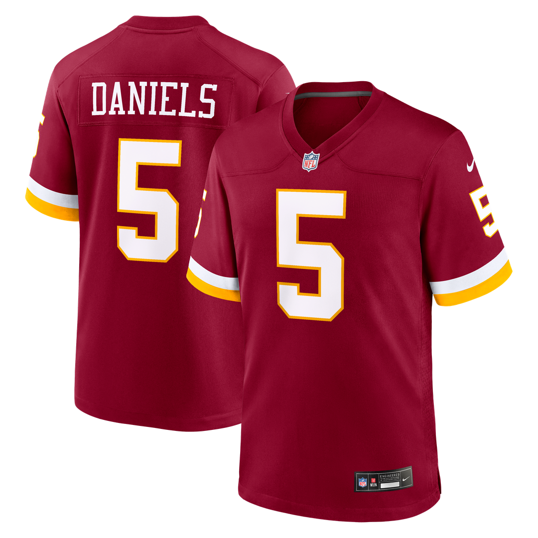 Washington Commanders Jayden Daniels Nike White Game Super Bowl Era Jersey