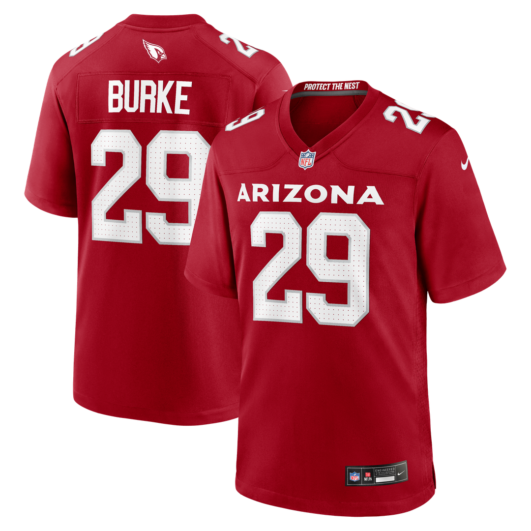 Arizona Cardinals Denzel Burke Nike Cardinal Team Game Jersey