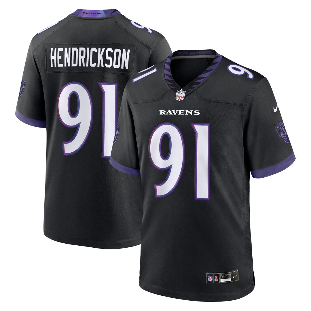 Baltimore Ravens Trey Hendrickson Nike Purple Team Game Jersey