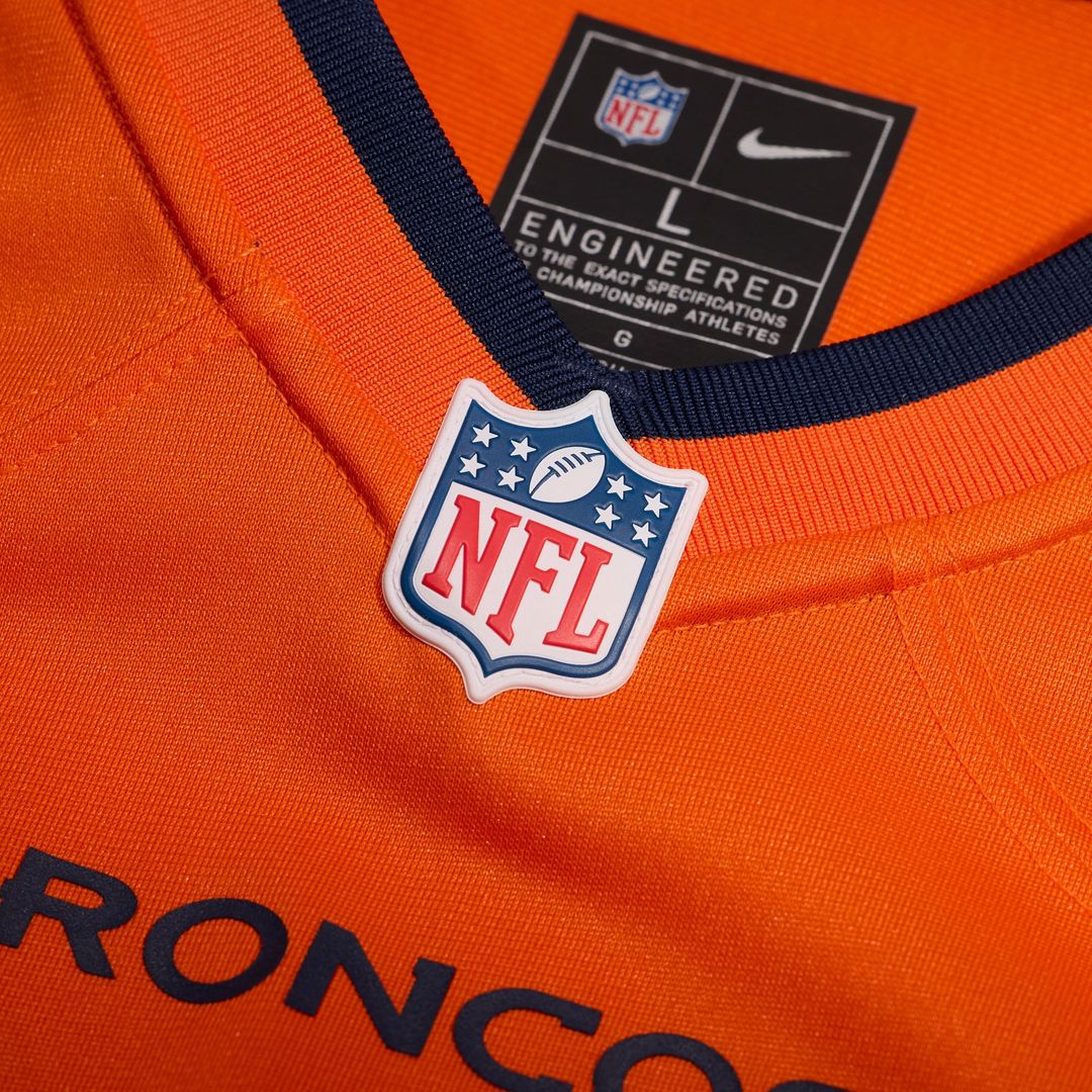 Denver Broncos Nate Adkins Nike Orange Team Game Jersey