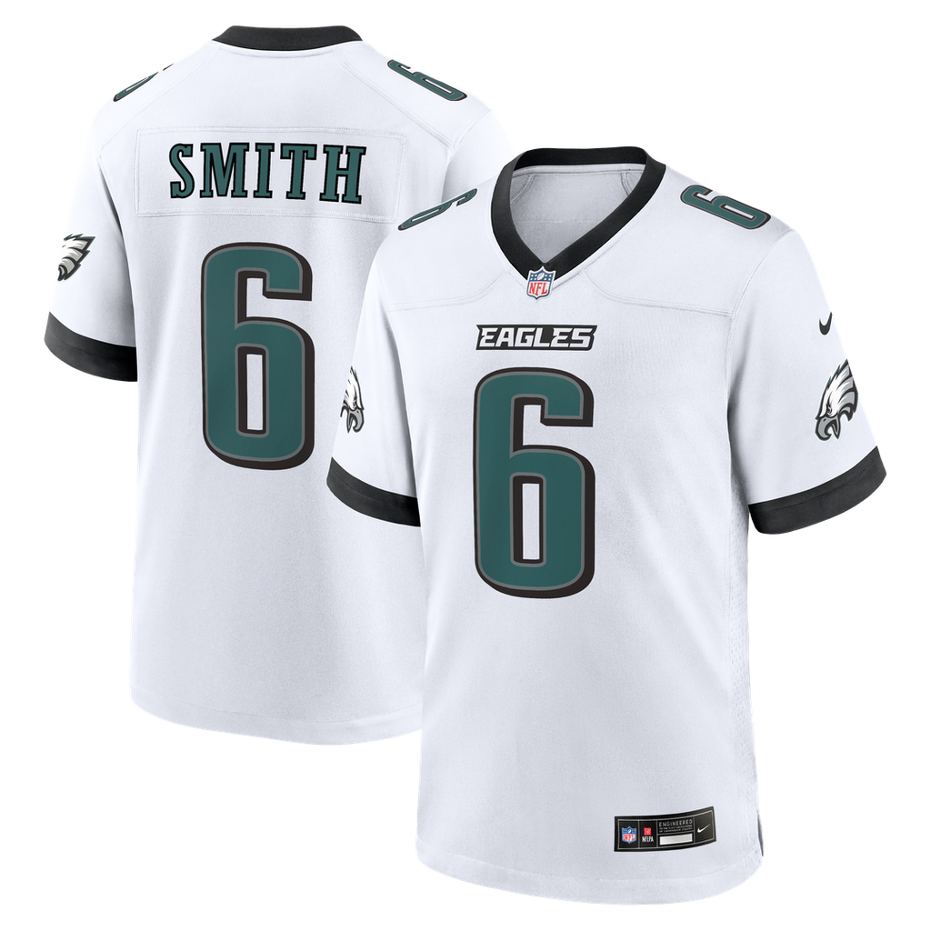 Philadelphia Eagles DeVonta Smith Nike White Game Jersey