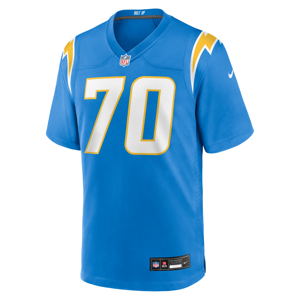 Los Angeles Chargers Rashawn Slater Nike Powder Blue Game Jersey