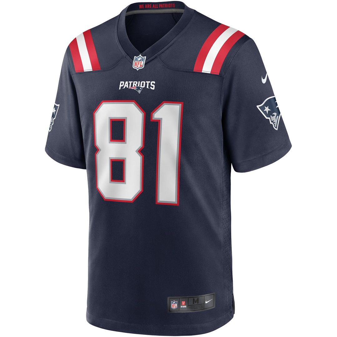 New England Patriots Randy Moss Nike Navy Game Retired Player Jersey