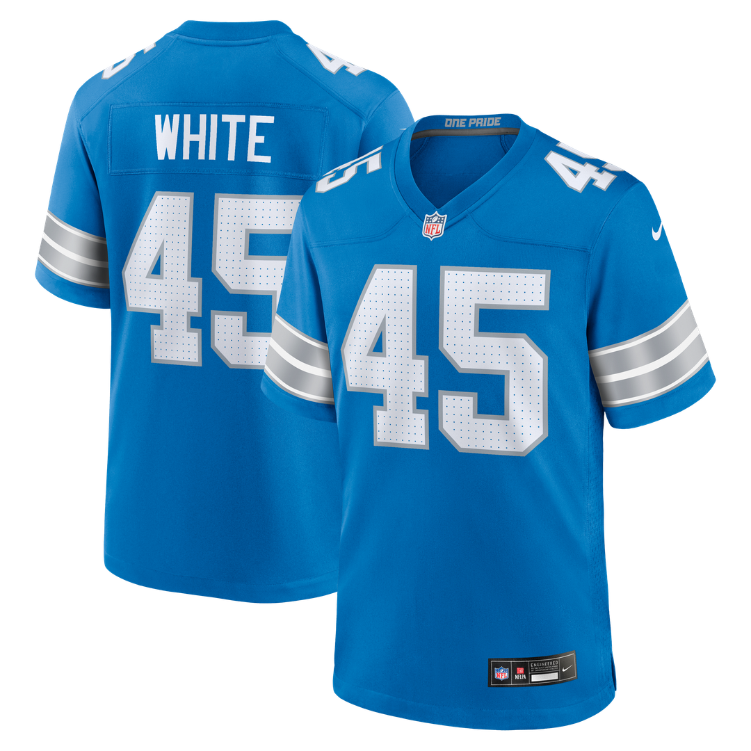 Detroit Lions Devin White Nike Blue Team Game Jersey