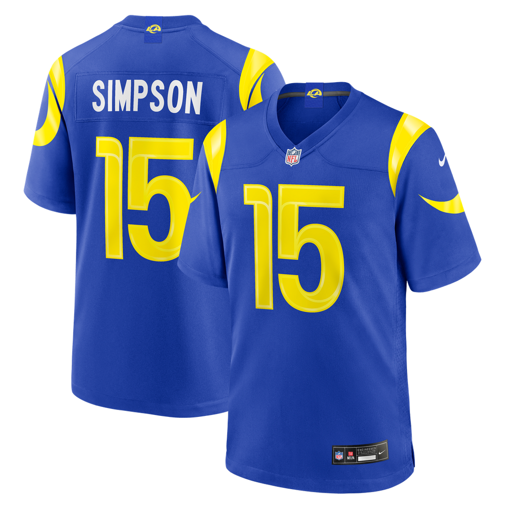 Los Angeles Rams Ty Simpson Nike Royal Team Game Jersey