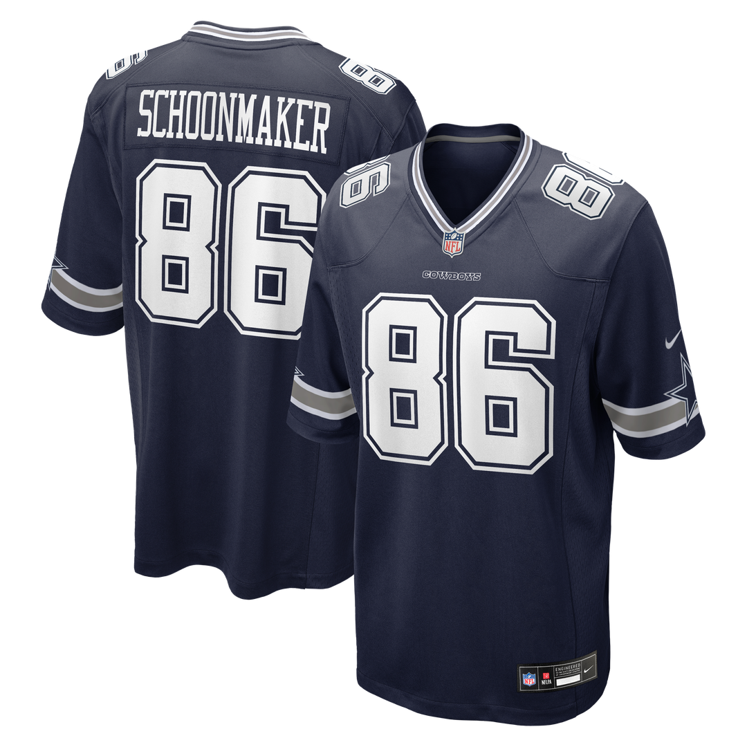 Dallas Cowboys Luke Schoonmaker Nike Navy Team Game Jersey