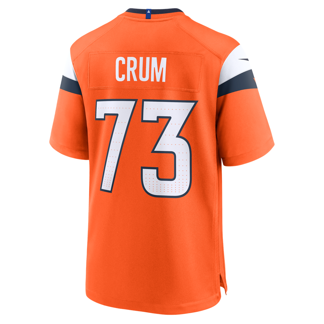 Denver Broncos Frank Crum Nike Orange Team Game Jersey