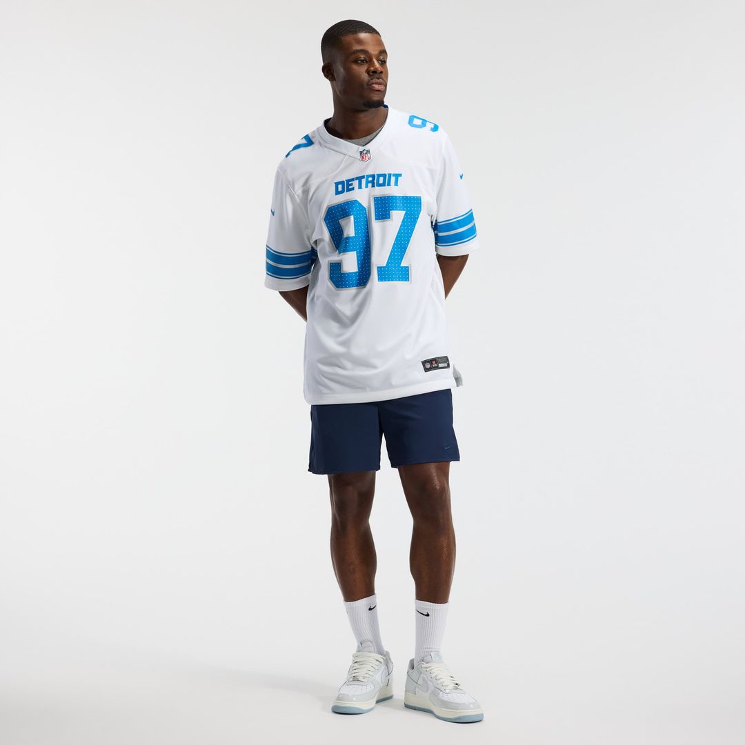 Detroit Lions Aidan Hutchinson Nike White Game Jersey