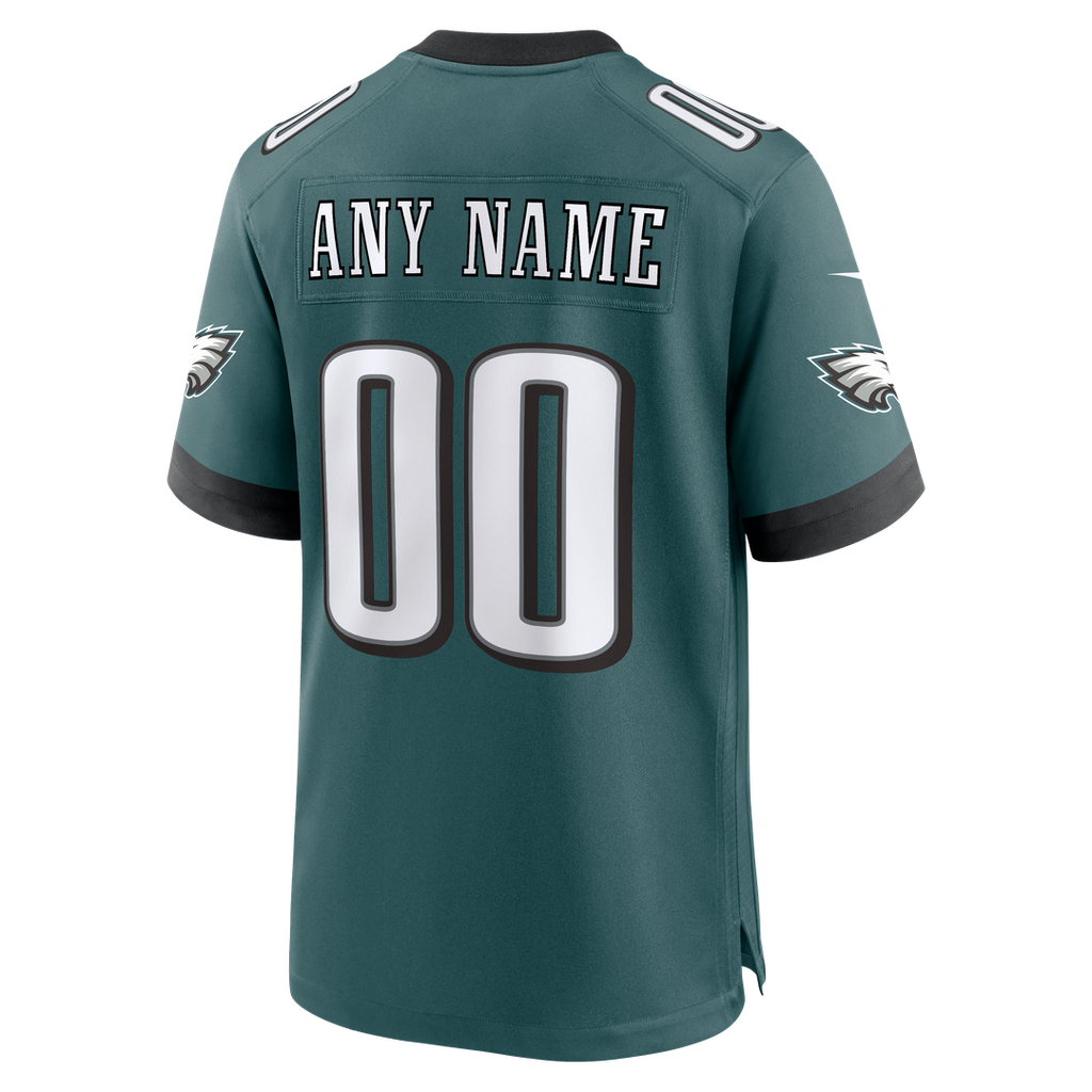 Philadelphia Eagles Nike Black Alternate Custom Game Jersey