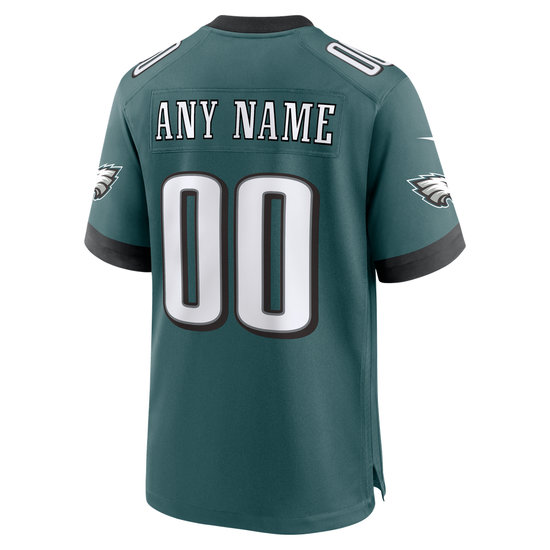 Philadelphia Eagles Nike Black Alternate Custom Game Jersey