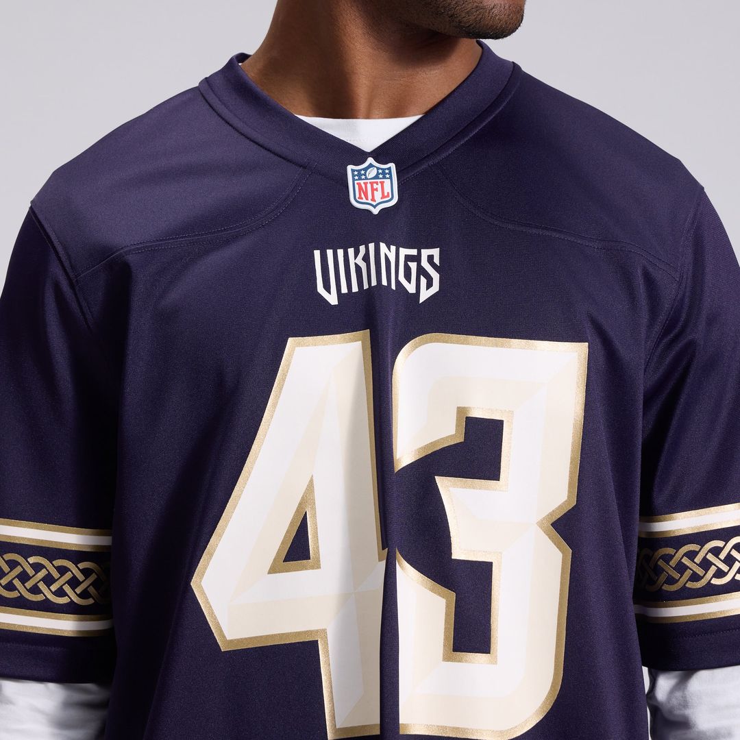 Minnesota Vikings Andrew Van Ginkel Nike Purple 2026 Rivalries Collection Game Jersey