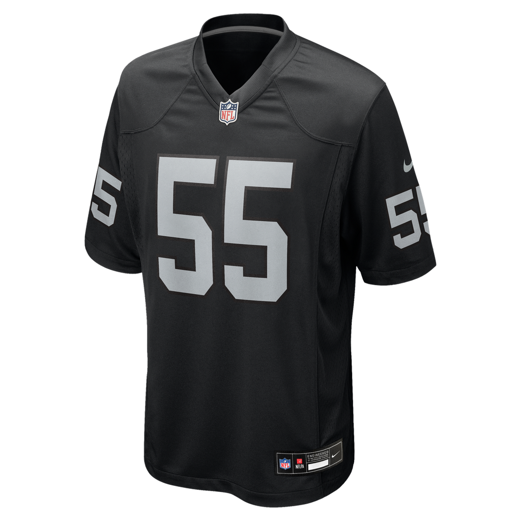 Las Vegas Raiders Cody Lindenberg Nike Black Team Game Jersey