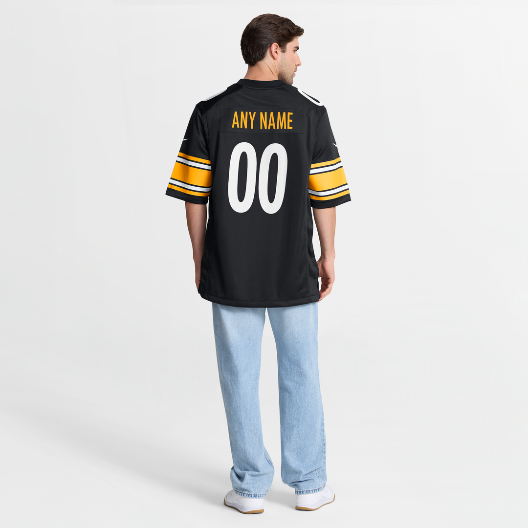 Pittsburgh Steelers Nike Black Custom Game Jersey