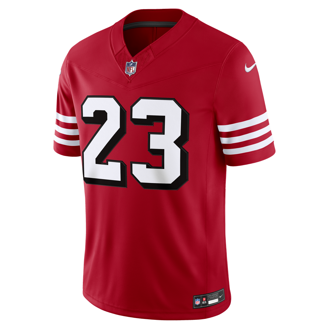San Francisco 49ers Christian McCaffrey Nike Scarlet Alternate Vapor F.U.S.E. Stitched Limited Jersey
