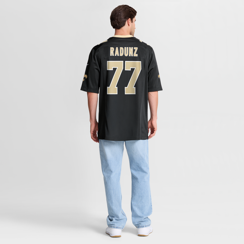 New Orleans Saints Dillon Radunz Nike Black Team Game Jersey