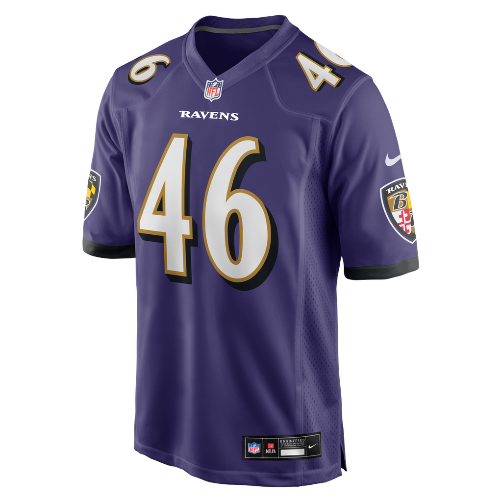 Baltimore Ravens Nick Moore Nike Purple Game Jersey