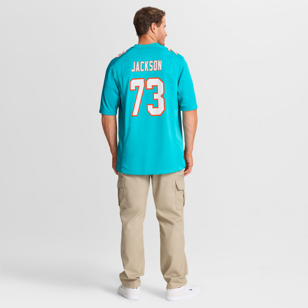 Miami Dolphins Austin Jackson Nike Aqua Game Jersey