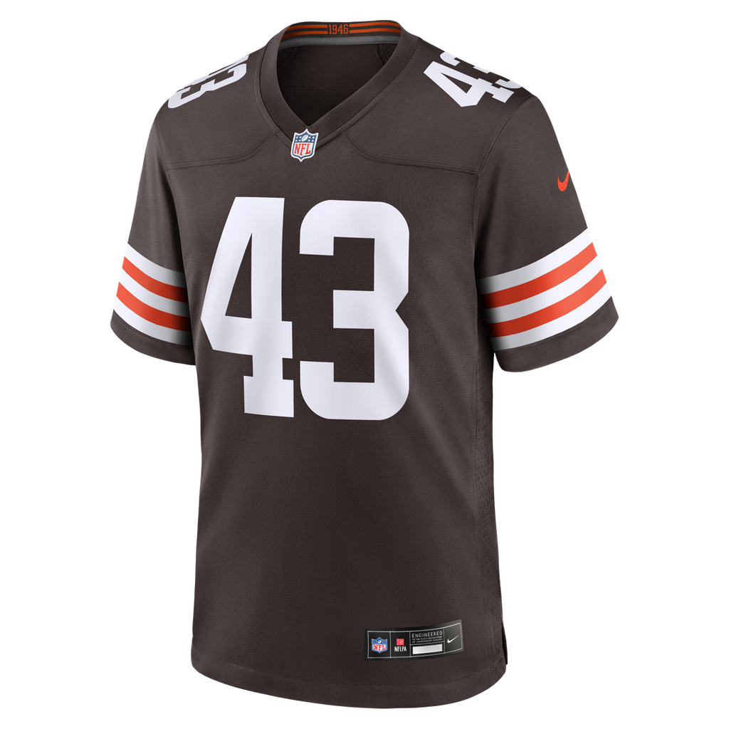 Cleveland Browns Mohamoud Diabate Nike Brown Team Game Jersey