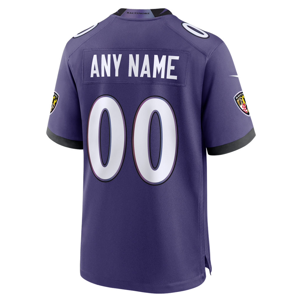 Baltimore Ravens Nike Purple Custom Game Jersey