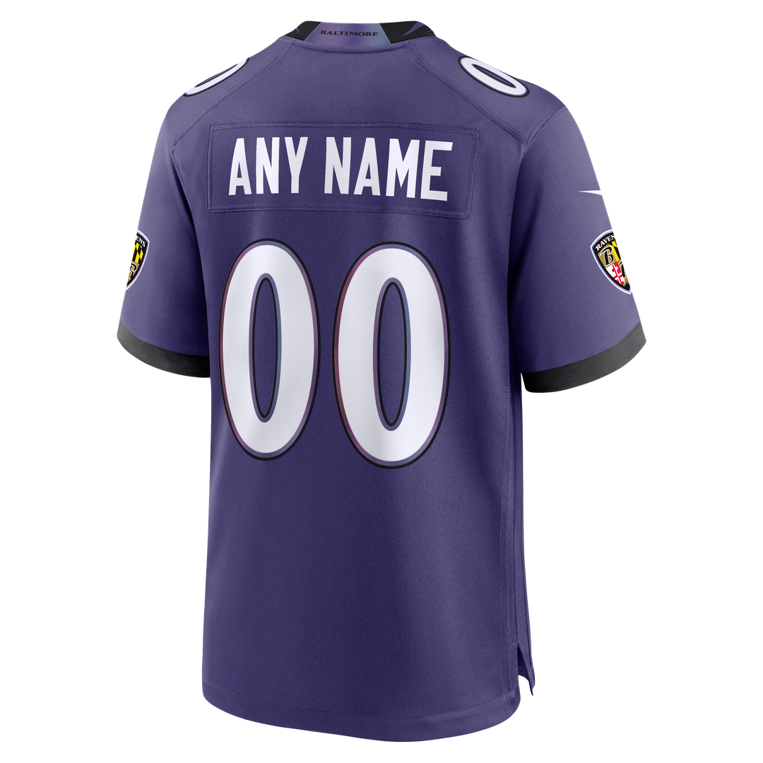 Baltimore Ravens Nike Purple Custom Game Jersey