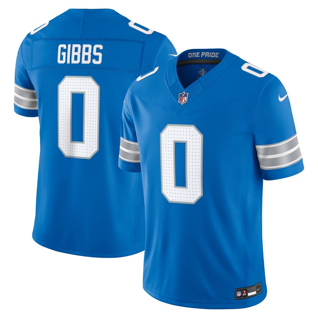 Detroit Lions Jahmyr Gibbs Nike White Vapor F.U.S.E. Stitched Limited Jersey