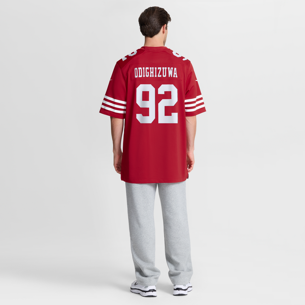 San Francisco 49ers Osa Odighizuwa Nike Scarlet Team Game Jersey