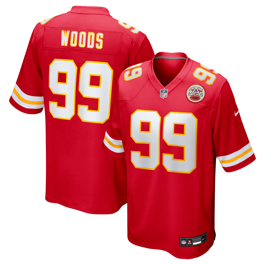 Kansas City Chiefs Peter Woods Nike Red Team Game Jersey