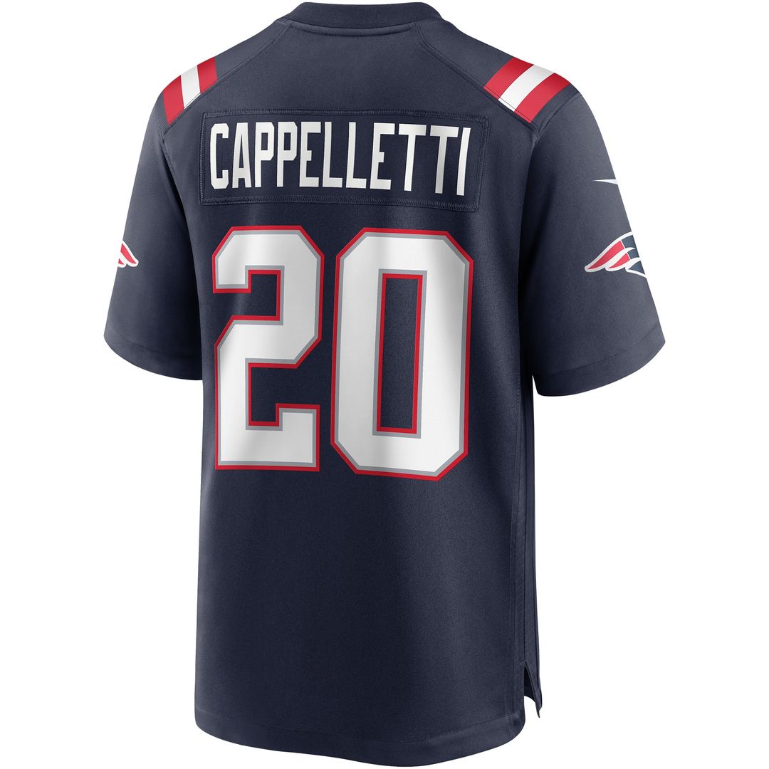 New England Patriots Gino Cappelletti Nike Navy Game Retired Player Jersey