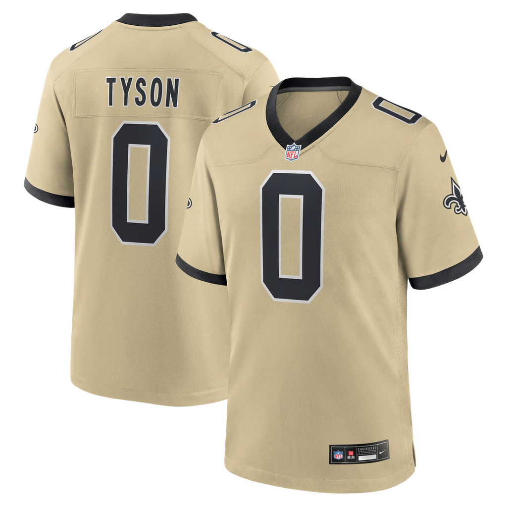 New Orleans Saints Jordyn Tyson Nike Gold Alternate Game Jersey
