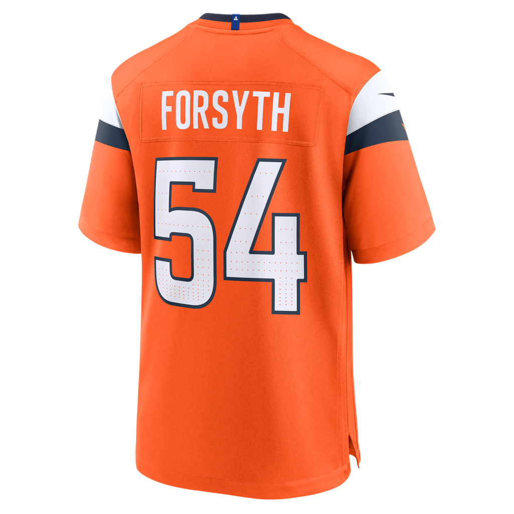 Denver Broncos Alex Forsyth Nike Orange Team Game Jersey