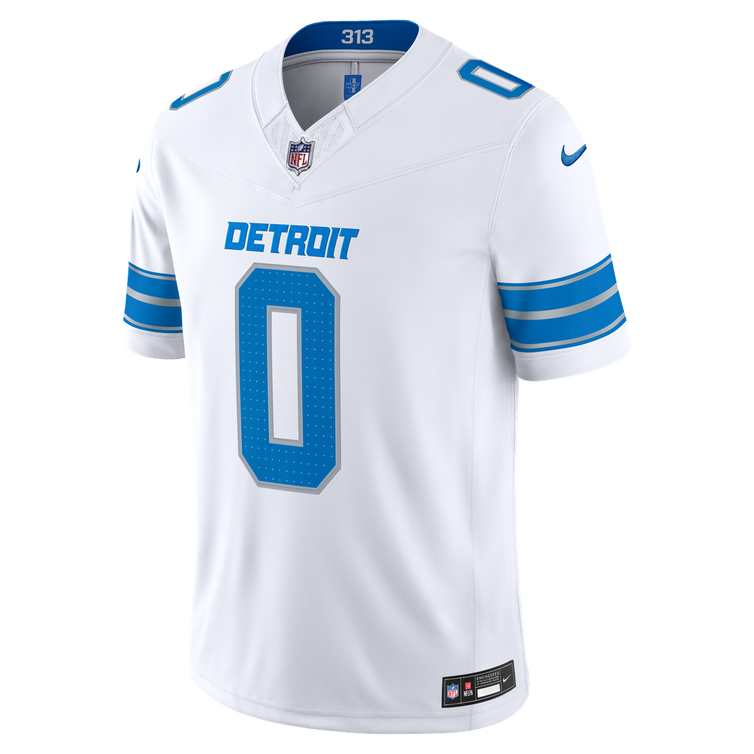 Detroit Lions Jahmyr Gibbs Nike White Vapor F.U.S.E. Stitched Limited Jersey