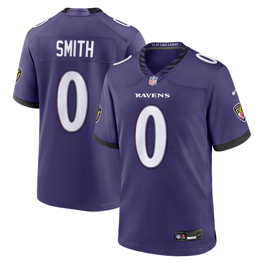 Baltimore Ravens Roquan Smith Nike Purple Team Game Jersey