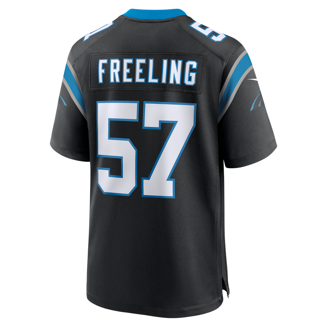 Carolina Panthers Monroe Freeling Nike Black Team Game Jersey